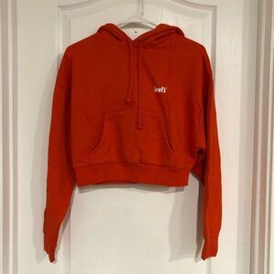 Levi’s Enamel Orange Laundry Day Crop Pullover Hoodie For Women Size‎ Large